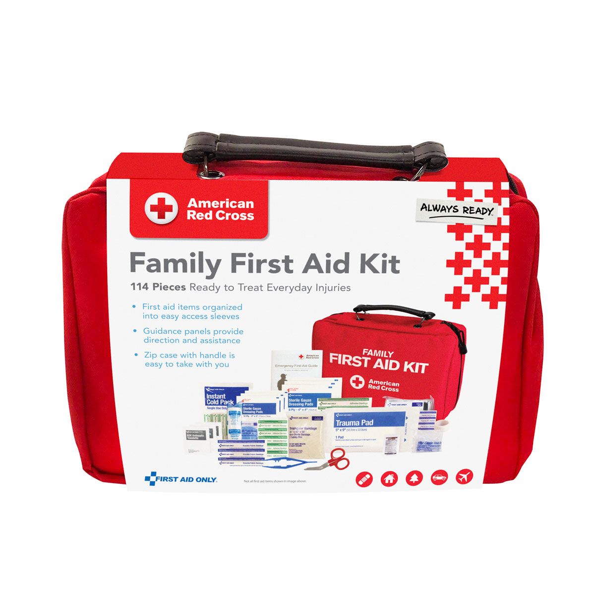 First Aid Only American Red Cross Deluxe Family First Aid Kit 9162-RC First Aid Only American Red Cross Deluxe Family First Aid Kit 9162-RC